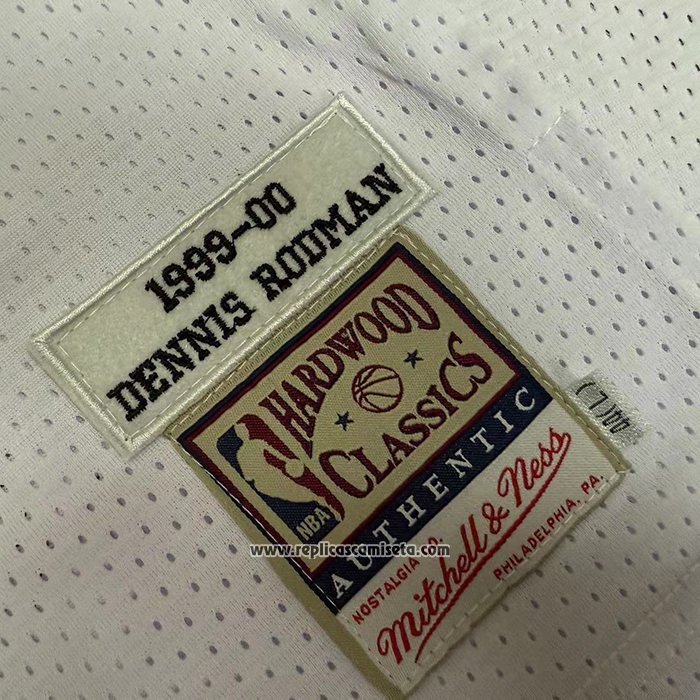 Camiseta Dallas Mavericks Dennis Rodman NO 69 Mitchell & Ness 1999-20 Blanco